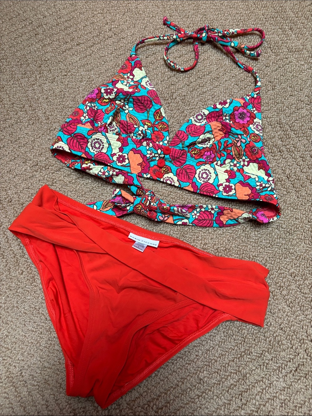Robin Piccone  Floral Halter Bikini